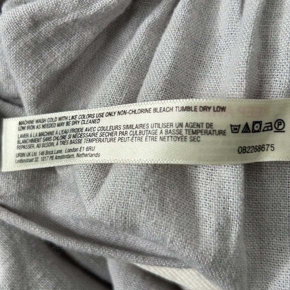 Free People Free-Est Linen Blend Jogger Pants Tie Waist Small Grey - Picture 9 of 10